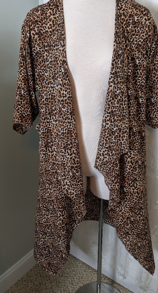 Animal Print Waterfall Duster